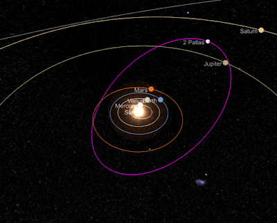 مدار-سیارک-پالاس-آتنا- در آسترولوژی-تکاملی